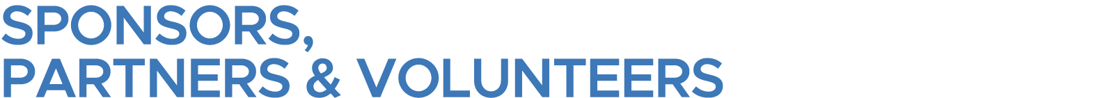 sponsors, partners & volunteers